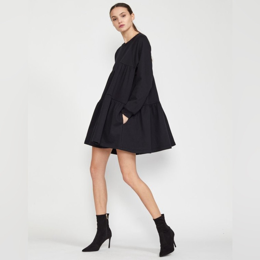 CYNTHIA ROWLEY Vail Cozy Swing Black Dress Size XS - Picture 2 of 8